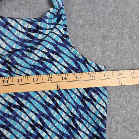 Banana Republic Blouse Womens Size 4P Halter Style Geometric Print Top - Picture 13 of 14